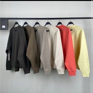 Essentials Men Sweaters Crewneck - Black, Brown, Cream, Red, Yellow